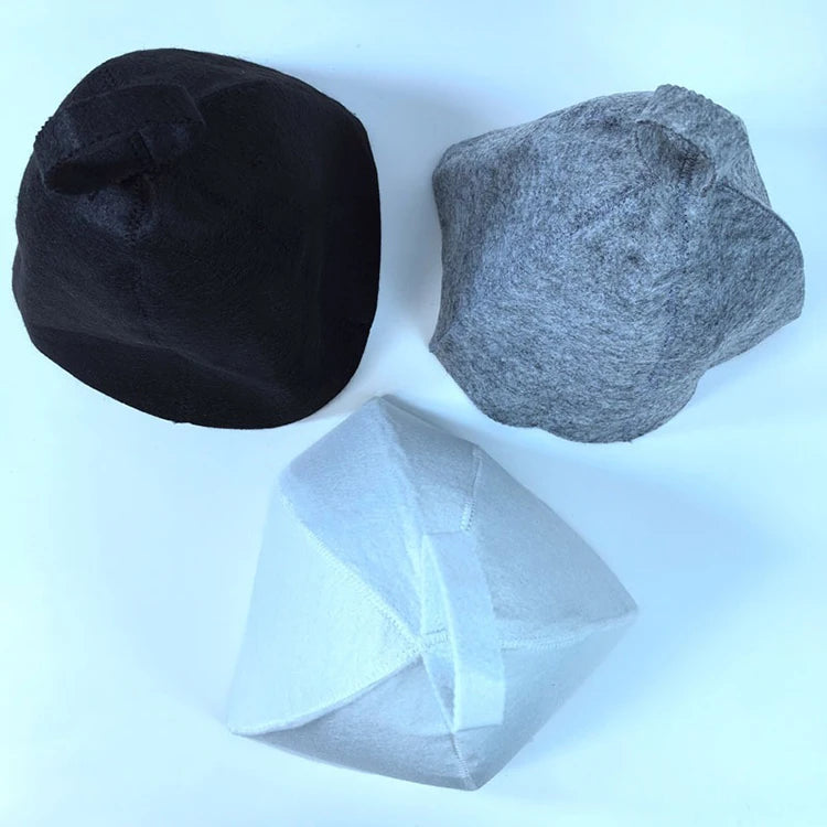 Filcowa czapka do saunowania